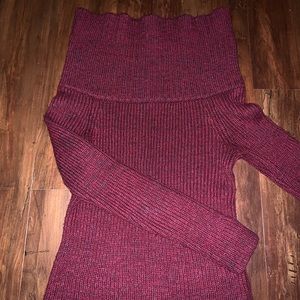 Burgundy/Red off the shoulder hollister sweater